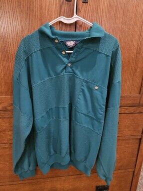 Teal Vintage 90s Knights Bridge Button Up Sweater Men's Size L